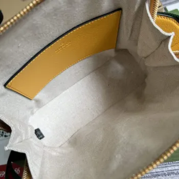 Adidas x Gucci 677212 Horsebit 1955 mini bag Yellow and black leather