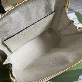 Adidas  x Gucci 677212 Horsebit 1955 mini bag white and Black leather