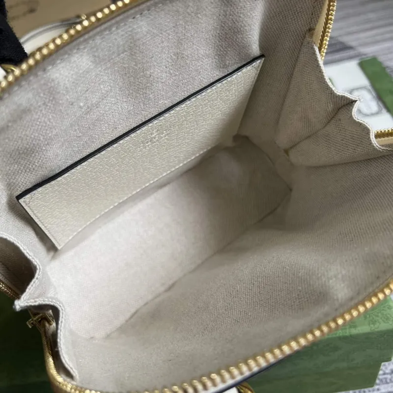 Adidas  x Gucci 677212 Horsebit 1955 mini bag white and Black leather