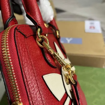Adidas x Gucci 677212 Horsebit 1955 mini bag red and white leather