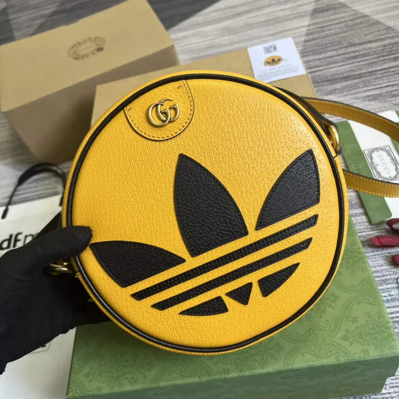 Adidas x Gucci Ophidia shoulder bag 702626 Yellow leather