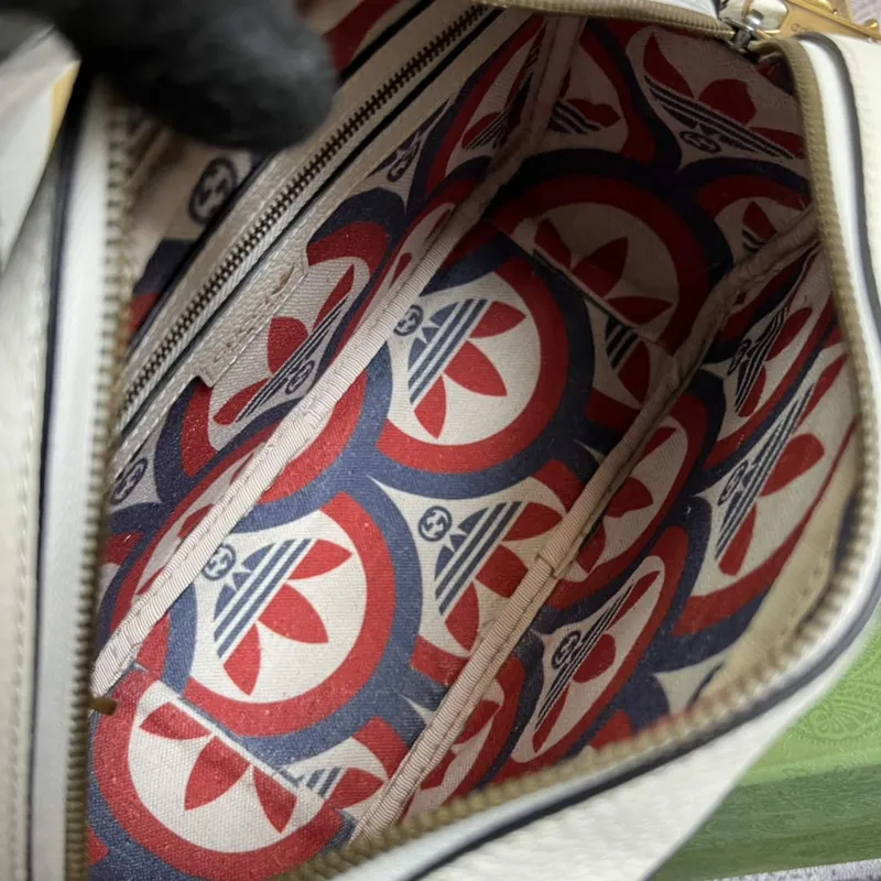 Adidas x Gucci small shoulder bag 702427 White leather