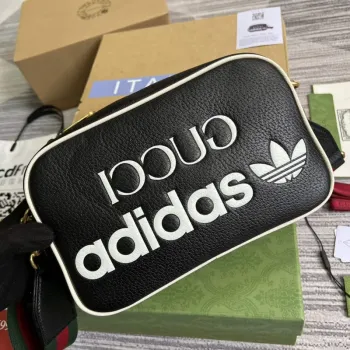 Adidas  x Gucci small shoulder bag 702427 Black leather