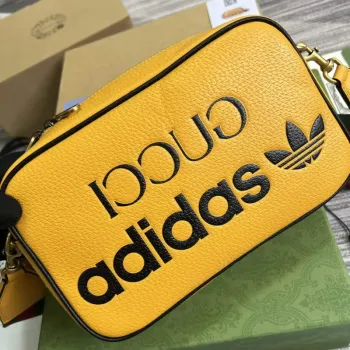 Adidas x Gucci small shoulder bag 702427 Yellow leather