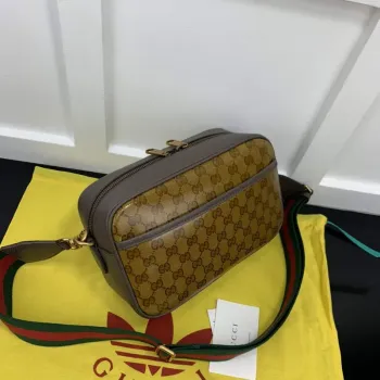 Adidas x Gucci small shoulder bag 702427 Beige and brown GG canvas