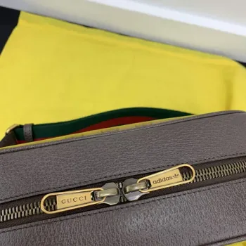 Adidas x Gucci small shoulder bag 702427 Beige and brown GG canvas