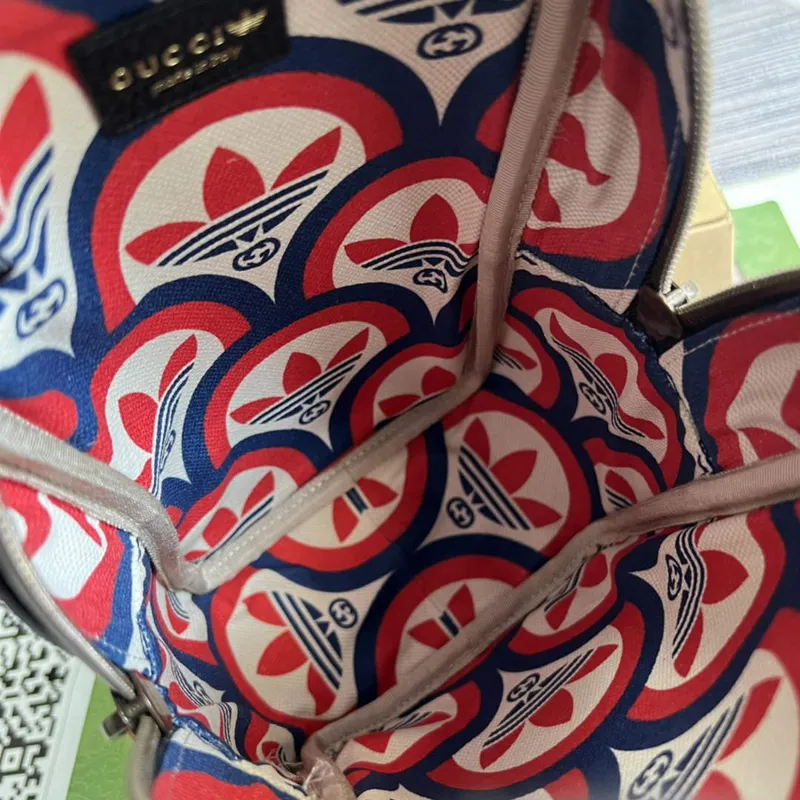 Adidas x Gucci mini top handle bag 702387 Black leather