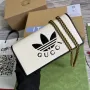 Adidas x Gucci  621892 wallet with chain Off white and black leather