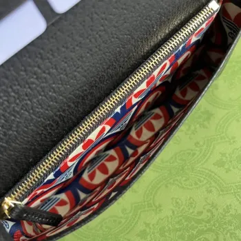 Adidas x Gucci  621892 wallet with chain Off black and yellow leather