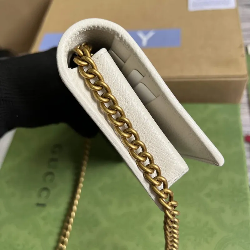 Adidas x Gucci  621892 wallet with chain Black and white leather