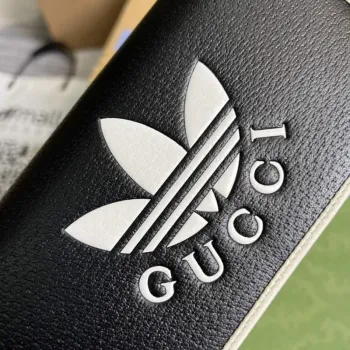 Adidas x Gucci  621892 wallet with chain Black and white leather