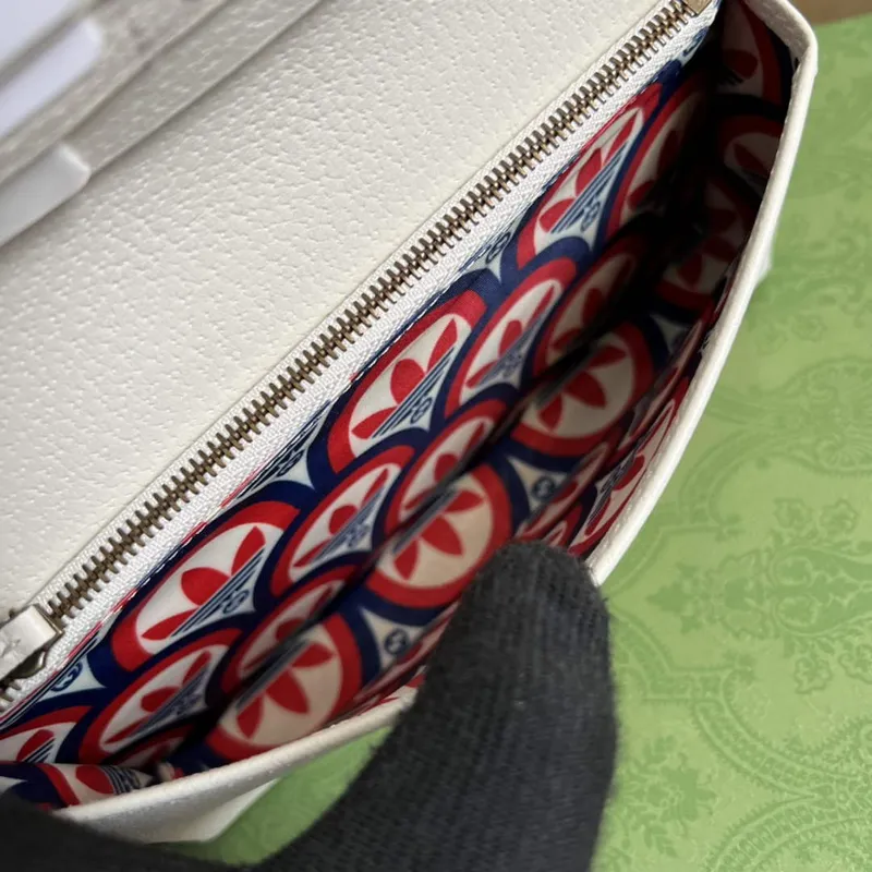 Adidas x Gucci  621892 wallet with chain Black and white leather