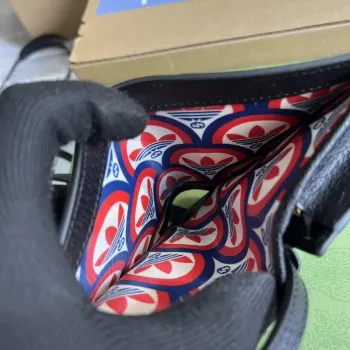 Adidas x Gucci card case with Horsebit 702248 Black and off white leather