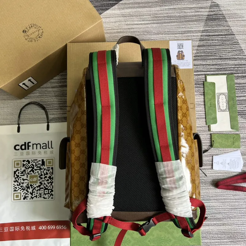 Adidas  x Gucci backpack  495563 Beige and brown