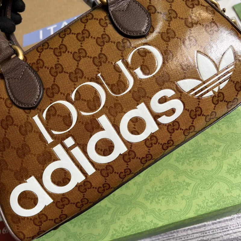 Adidas x Gucci 702397 mini duffle bag brown