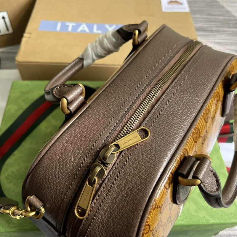 Adidas x Gucci 702397 mini duffle bag brown