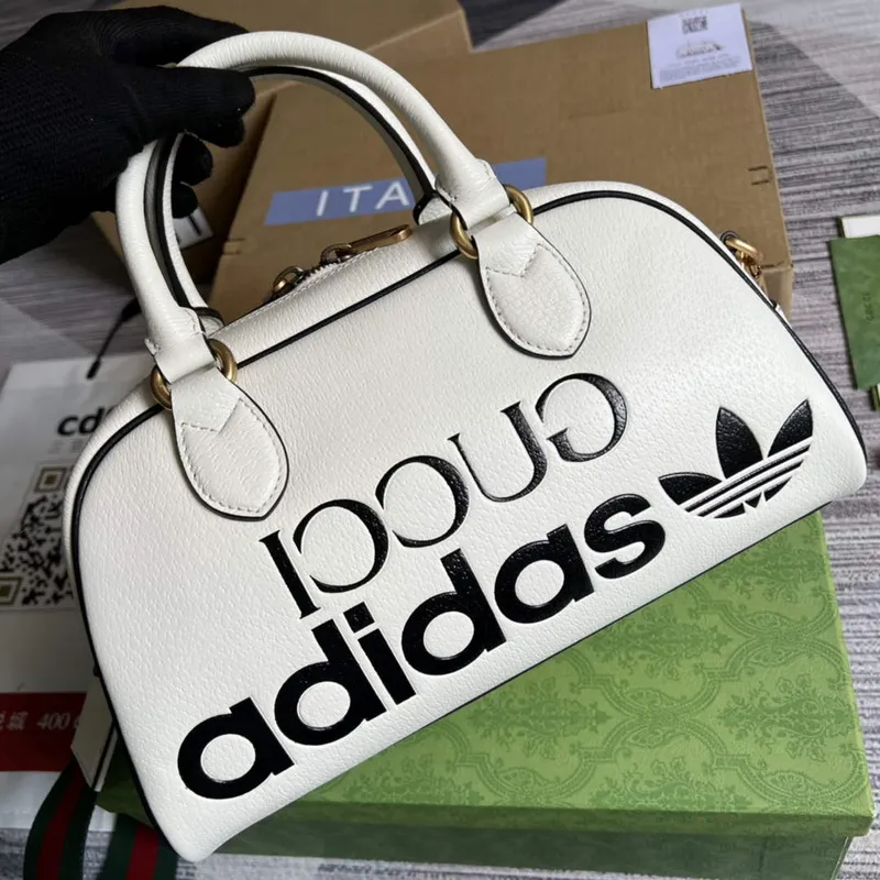 Adidas x Gucci 702397 mini duffle bag White