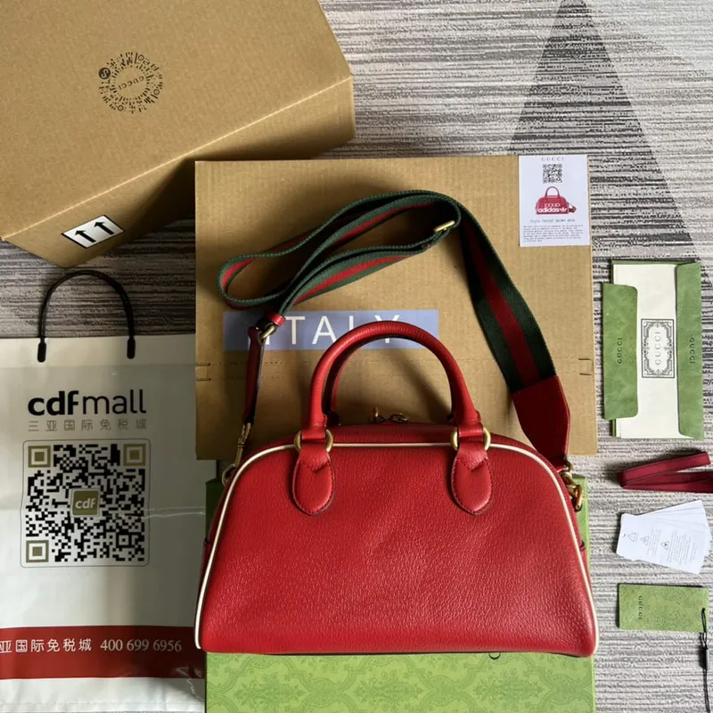 Adidas x Gucci 702397 mini duffle bag Red