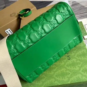 Gucci 702242 GG matelassé leather shoulder bag Bright green