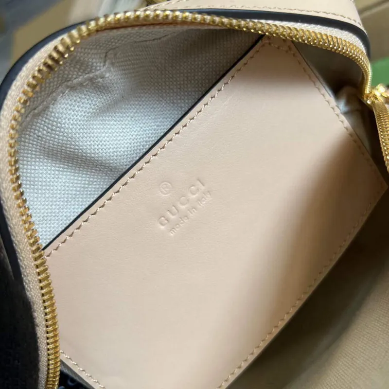 Gucci 702251 GG matelassé leather top handle bag Beige