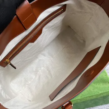 Gucci 631685 GG matelassé leather medium tote Bag Light brown