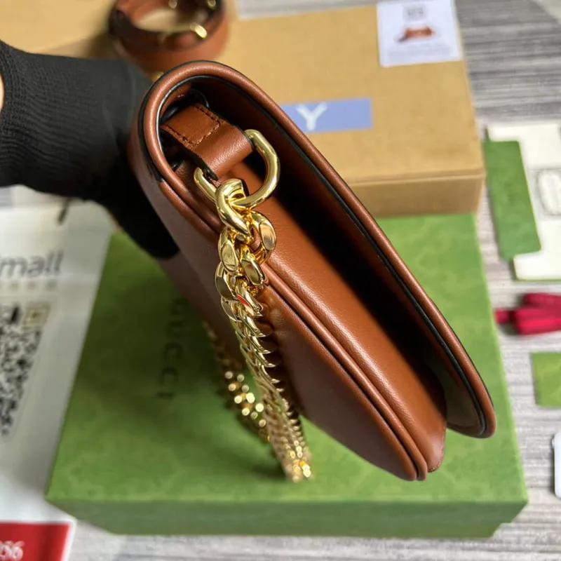 Gucci 699268 Gucci Blondie shoulder leather bag Brown