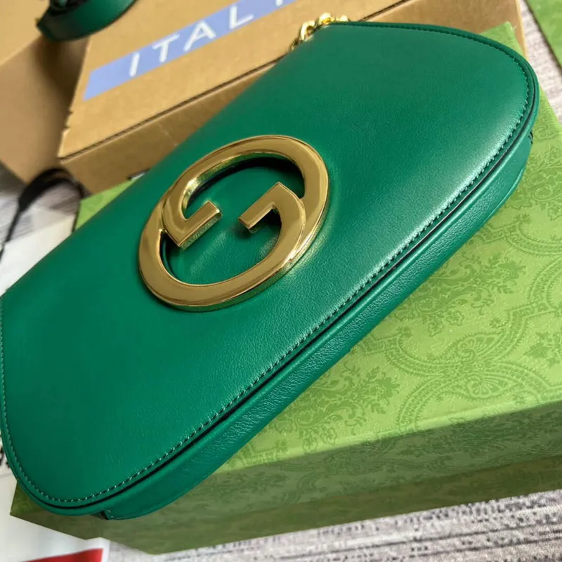Gucci 699268 Gucci Blondie shoulder leather bag Green