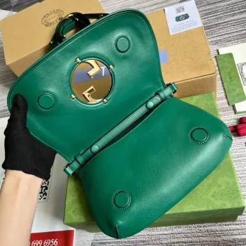 Gucci 699268 Gucci Blondie shoulder leather bag Green