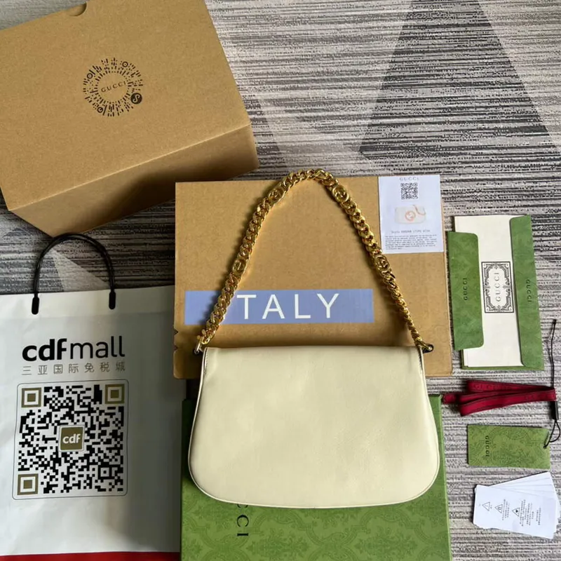 Gucci 699268 Gucci Blondie shoulder leather bag White