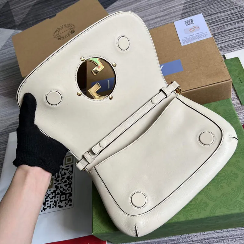 Gucci 699268 Gucci Blondie shoulder leather bag White