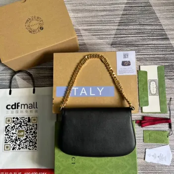 Gucci 699268 Gucci Blondie shoulder leather bag Black