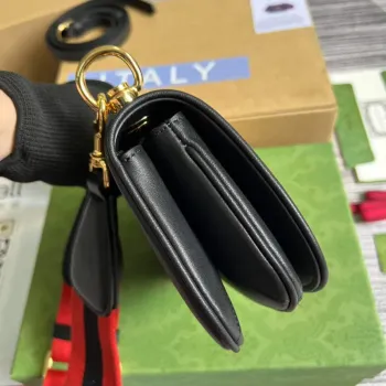 Gucci 698643 Gucci Blondie mini leather bag Black