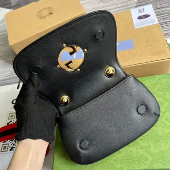 Gucci 698643 Gucci Blondie mini leather bag Black