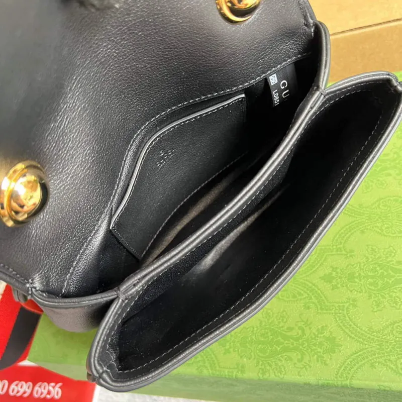 Gucci 698643 Gucci Blondie mini leather bag Black