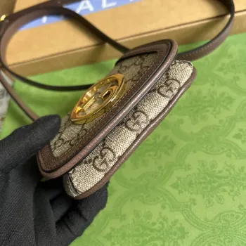 Gucci 698635 Gucci Blondie card case wallet brown