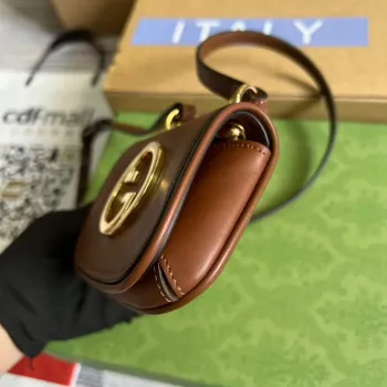 Gucci 698635 Gucci Blondie Mini card case wallet Dark brown