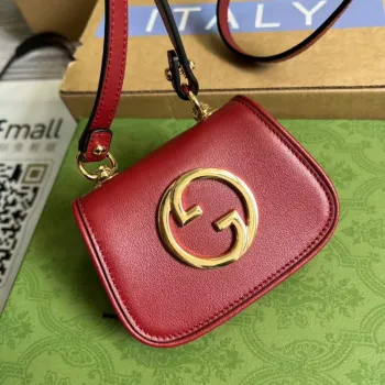 Gucci 698635 Gucci Blondie Mini card case wallet Red