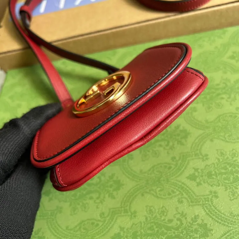 Gucci 698635 Gucci Blondie Mini card case wallet Red