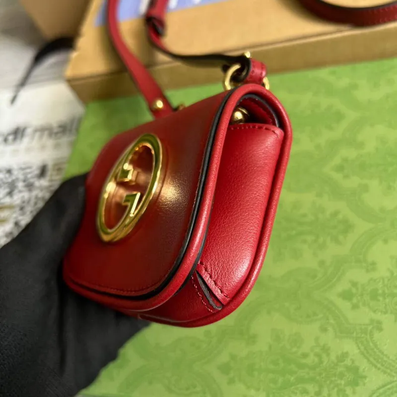 Gucci 698635 Gucci Blondie Mini card case wallet Red