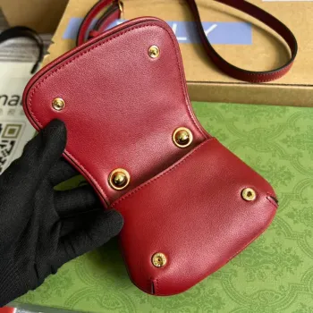 Gucci 698635 Gucci Blondie Mini card case wallet Red