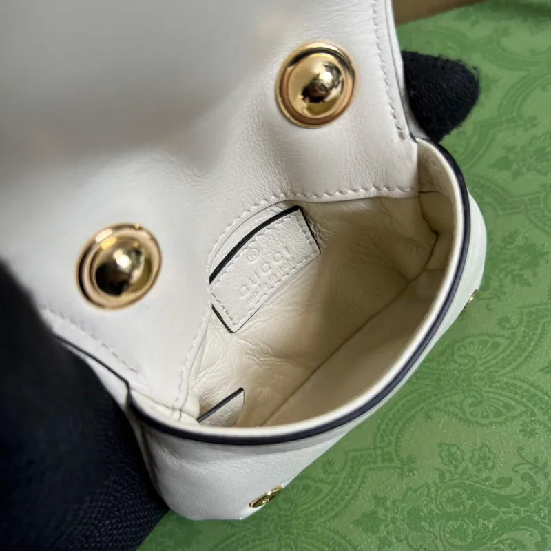 Gucci 698635 Gucci Blondie Mini card case wallet White