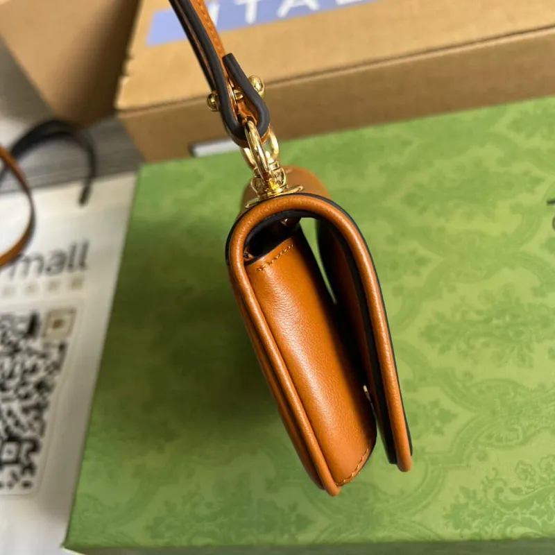 Gucci 698635 Gucci Blondie Mini card case wallet Brown