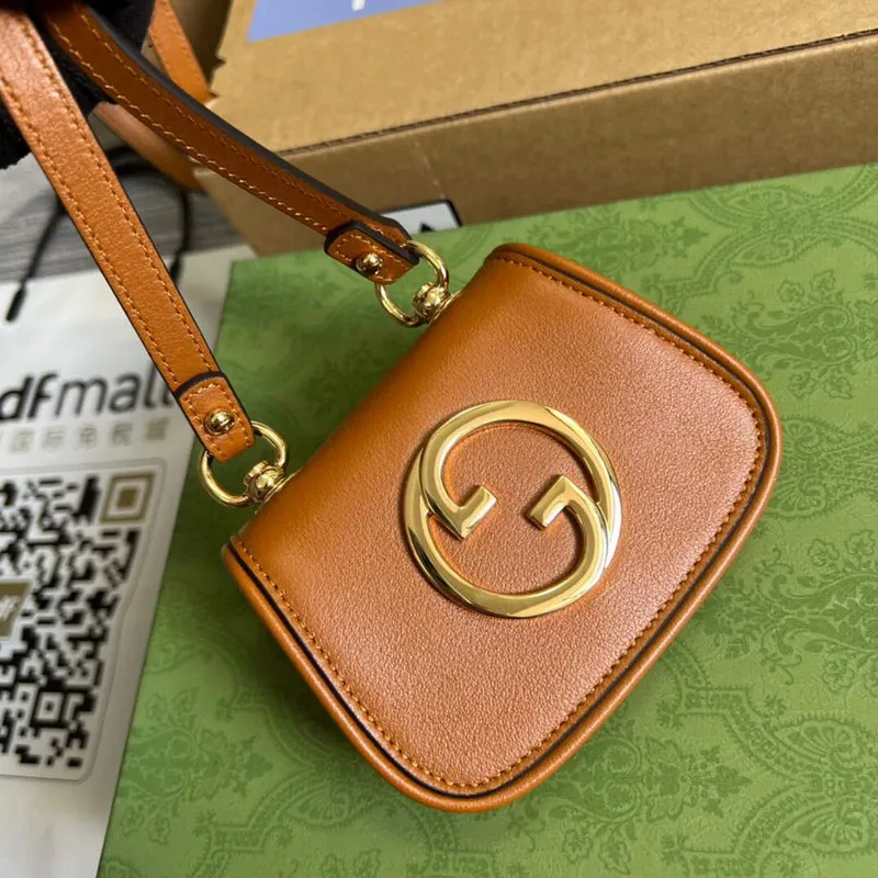 Gucci 698635 Gucci Blondie Mini card case wallet Brown