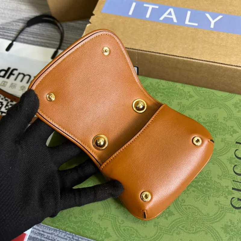 Gucci 698635 Gucci Blondie Mini card case wallet Brown