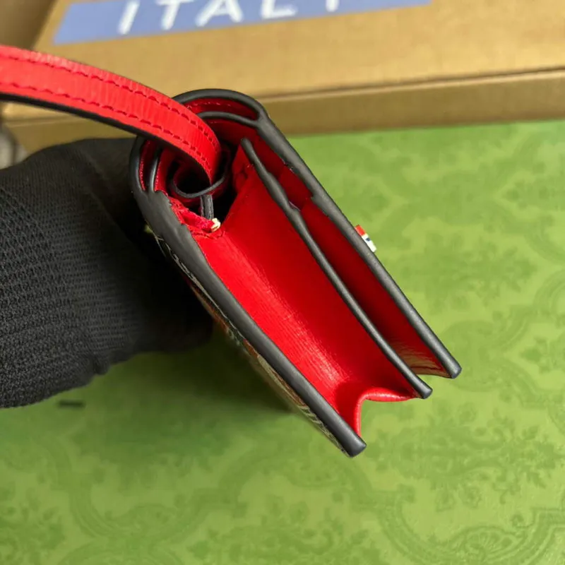 Gucci 702248 Adidas x Gucci card case with Horsebit