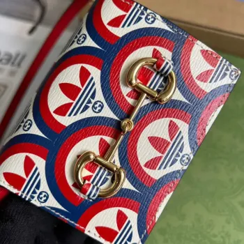 Gucci 702248 Adidas x Gucci card case with Horsebit