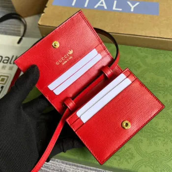 Gucci 702248 Adidas x Gucci card case with Horsebit