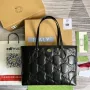 Gucci 631685 GG matelassé leather medium tote Bag Black