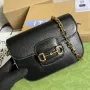 Gucci Horsebit 1955 lizard mini bag 675801 black leather