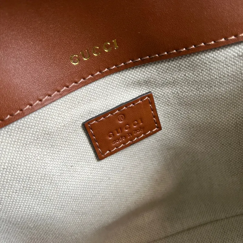 Gucci Horsebit 1955 GG mini bag 675801 Brown leather